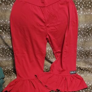 Matilda Jane Red Ruffle Flare Pants